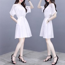 Skirt cold wind dress slim simple retro style gentle dress fairy waist waist long dress