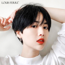 Wig Woman Short Hair Fluffy Bobo Head Korean Style Hairstyle Woman Real Hair Round Face Full Headgear Live-action Hair Wig Sleeve