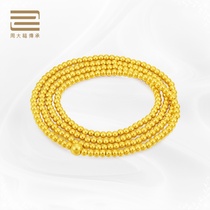 (co-section of the mall) Zhou Dafu to pass on the small round pearl bracelet Fo chain gold bracelet F220152