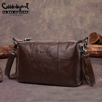 Inclined hanging bag 2020 new armband bag Bull Leather Inclined Cross Women Bag Genuine Leather Bag Single Shoulder Small Bag Casual Sloping Satchel