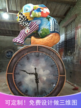 Art Exhibition Museum Beauty Chen Installation Painted Elephant Foam Sculpture Outdoor FRP Customization