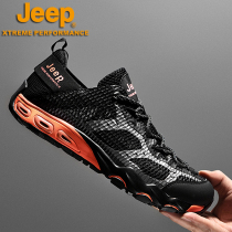 JEEP mens shoes mesh 2020 Summer new breathable thin black driving sandals mesh driving sports shoes