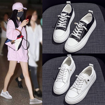 Breathable small white shoes in 2021 new Han edition of plate shoes one foot of pregnant womens shoes color single shoes