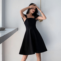 Black evening dress banquet temperament 2021 New Birthday party dress short host dress usually wear