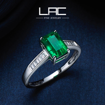 LAC High jewelry natural emerald ring female 18k gold color gemstone GUILD International authority certificate