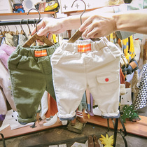 Boy Pants Autumn Winter New Womens Baby Pure Color 100 Hitch Suede Long Pants Children Foreign Air Thickened Casual Pants