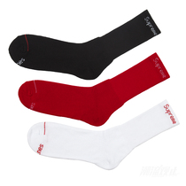 SUPREME 19FW CREW SOCKS High TOP LOGO SOCKS Four SEASONS SPORTS SOCKS SINGLE PAIR