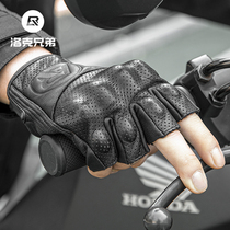 Lok Brothers Motorcycle Riding Gloves Male Summer Thin and semi-pointed cross-country locomotive anti-fall guard rider equipment