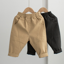 Soft stretch casual pants childrens pants boys spring and autumn baby children Korean version of foreign autumn trousers tide
