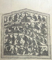 Han painting kills fish and cooks Han painting fine inscriptions rubbings murals study tea room elegant decoration