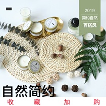 Photo-props straw choreography and rattan chiche gourmet Gourmet Photography Decoration and Wind Photography Gourmet Dining with Nets Red Background