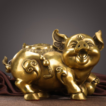 Pure copper pig ornaments a pair of lucky gold pigs home living room atmospheric decorations decorated with zodiac pig crafts ornaments