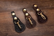 HDK Horween CXL Tea Core Handmade Keychain Cattle BI Goros