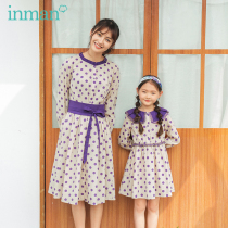 Mainman childrens dress mother womens dress dress foreign air 2022 Spring and autumn new not the same as a girl in a girls mid-length dress