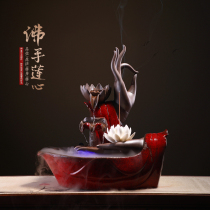 Zen Buddhas hand running water fountain ornaments Feng Shui Cai creative office living room moving new home opening gifts