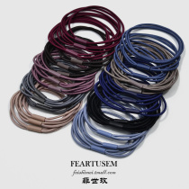 Japanese and Korean version of high elastic rubber band Hairband hair rope three in one head rope adult simple temperament tie hair leather case