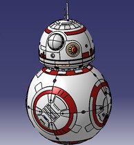 Star Wars BB-8 Robot Modeling 3D Modeling Drawing step Format