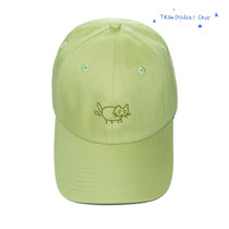 Transparent cave kitten fart original illustration embroidered solid color cap