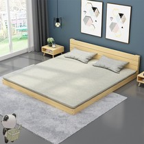 Low bed landing super low bed floor bed Japanese tatami mat Nordic wood double bed rental room special ultra low bed