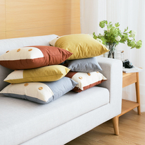 Solid color simple pillow pillow cushion cushion cover plain waist pillow modern bedside sofa large pillow sleeve blended kapok