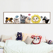  Diamond painting cute kitten dotted diamond cross stitch full diamond new 2021 bedroom childrens cartoon simple sticker diamond embroidery