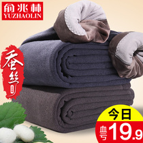 Warm pants Mens autumn pants thickened velvet pants Wear tight leggings autumn and winter underwear cotton pants wool pants line pants