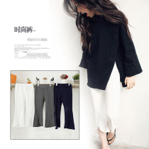 Childrens clothing autumn Korean female childrens clothing slim nine slit flared trousers zhong da tong cotton trousers parent-child casual pants