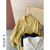 Xiao Xi Jia) Korean spring 2021 new fashionable white age age-old silk cotton loose shirt women loose shirt