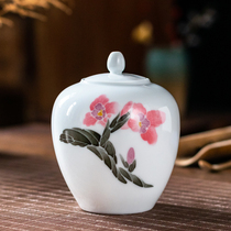 Value-preserving collection department 60s porcelain Hongjiang ball mud mineral pigment pure hand-painted tea pot ornaments high-end