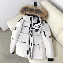 Winter tooling down cotton clothes mens long style Korean Tide brand plus thick outdoor assault clothes womens casual coat