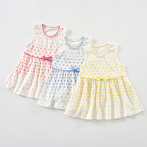 Dobi rabbit baby vest skirt summer cotton girl skirt baby Summer 1-3 year old female treasure sleeveless dress