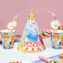 White Snow Princess Themed Birthday Party Cutlery Combinations Eco-friendly 6 People Suit Childrens Birthday Party Arrangement Supplies