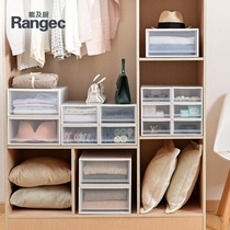 Multi-size single-layer combination Drawer Wardrobe classification plastic storage cabinet sorting box clothing transparent storage box
