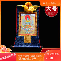 Single Green mother thangka portrait living room entrance array house hand-painted Tibetan tantric Buddha statue hanging painting large 120cm