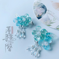 (Mist looking for hairpins) Green Luo Han clothing accessories hairpin antique cos step by step cute headdress