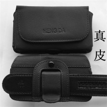 Mobile phone leather bag red Rice note8pro mobile phone fanny pack M1906G7E mens waist horizontal hanging pants leather case