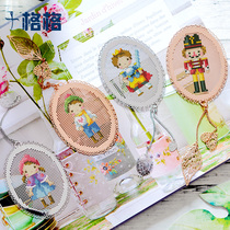 DMC cross stitch kit Metal cute bookmark Simple DIY oval Fairy tale story characters 12 choose 1