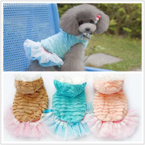 Soft soft soft like clouds oh ~ pet dress dog winter dress more than bear skirt detachable