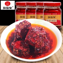 Agate Spring Anhui specialty Huainan Bagongshan fermented bean bean tomato red oil 280g * 4 bottled spicy