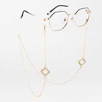 Fashion Glasses Chain Women Hanging neck Comeback Ancient Tide People Net Red Identical eyes Chain Rope Hanging star Ink Glasses With Chain