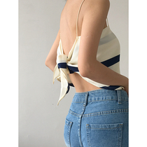 ACUP geometric pattern back strap suspenders top 2021 summer tube vest