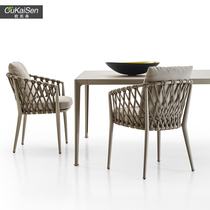 Nordic casual vine editor outdoor dining table and chair outdoor courtyard café furniture garden terrace terrace