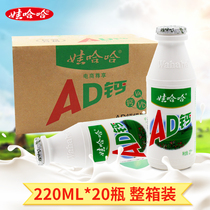 Wahaha adcalcium milk 220ml * 20 large bottle whole box Wahaha Childrens yogurt drink breakfast milk drink