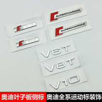 Audi A4L A6L Q3 Q5L A3Q2L sports side Mark sline car sticker decoration logo modification V6T car logo
