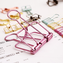  Lorraine hollow simple long tail clip Hand account Peripheral tools Notes notes Log storage and finishing clip