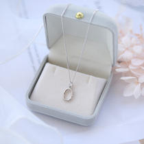 S925 sterling silver creative geometric simple square hollow necklace female cold wind choker Japanese and Korean gift student female