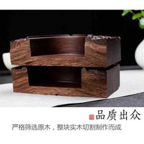 Ashtray retro large living room personality soot large and medium ebony wood wind trend windproof belt cover household