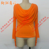 New Morden Dance Suit Square Dance National Mark Dance Short Sleeve Blouse Blouse Womens Morden Dance Dress SZ26