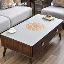 Atmospheric new Chinese dining table mat waterproof and oil-proof disposable tablecloth silicone leather coffee table table cloth tea table cloth cover