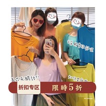 Parent-Child summer new Tencel short sleeve loose round neck T-shirt thin mother Womens Foreign style